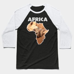 African Wildlife Continent Elephant Tug of War Baseball T-Shirt